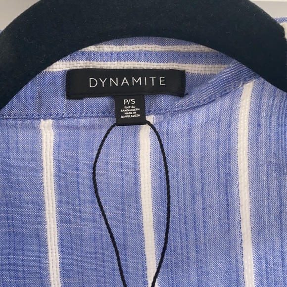 Dynamite Button Down Tie up no sleeve shirt (Size S) - Picture 2 of 3